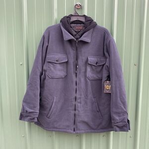 Men’s Victory Sportswear Fleece Fully Lined Hooded Zip Up Jacket Coat Size XXL